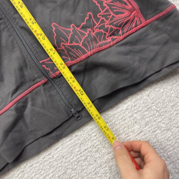 The North Face Athletic Mid Layer Full Zip Jacket Wom M Pink Floral Vapor Wick - Picture 8 of 10